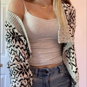 Multicolored long cardigan